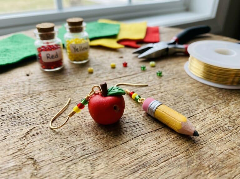 easy diy teacher earrings