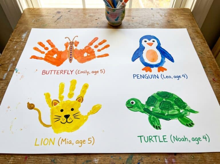 animal handprint art