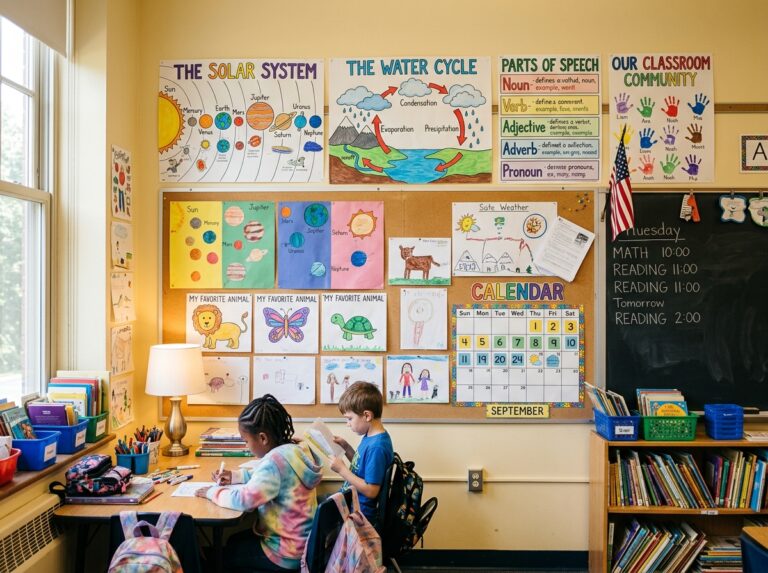 handmade charts for classroom decoration