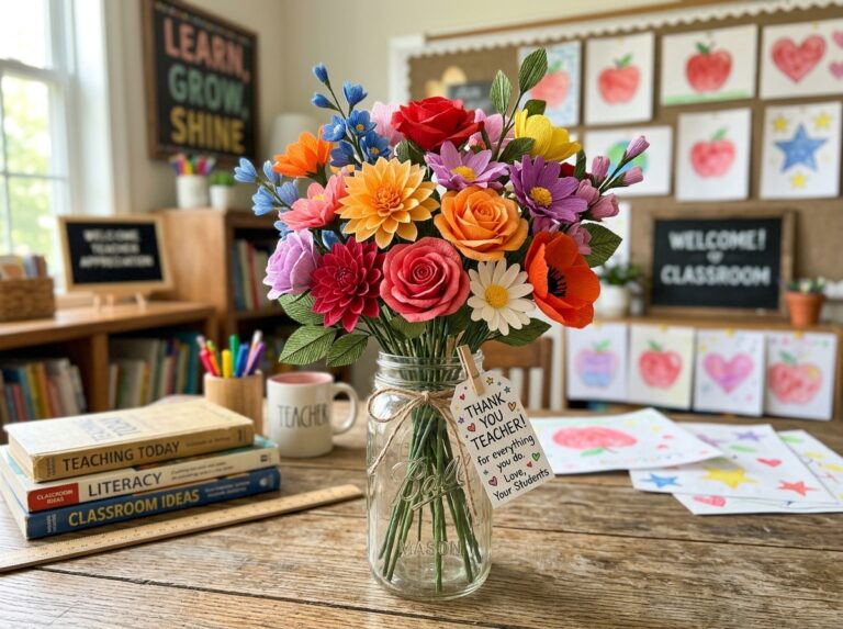 diy flowers for teachers day
