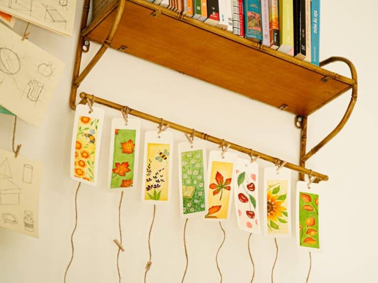 handmade teacher watercolor bookmarks